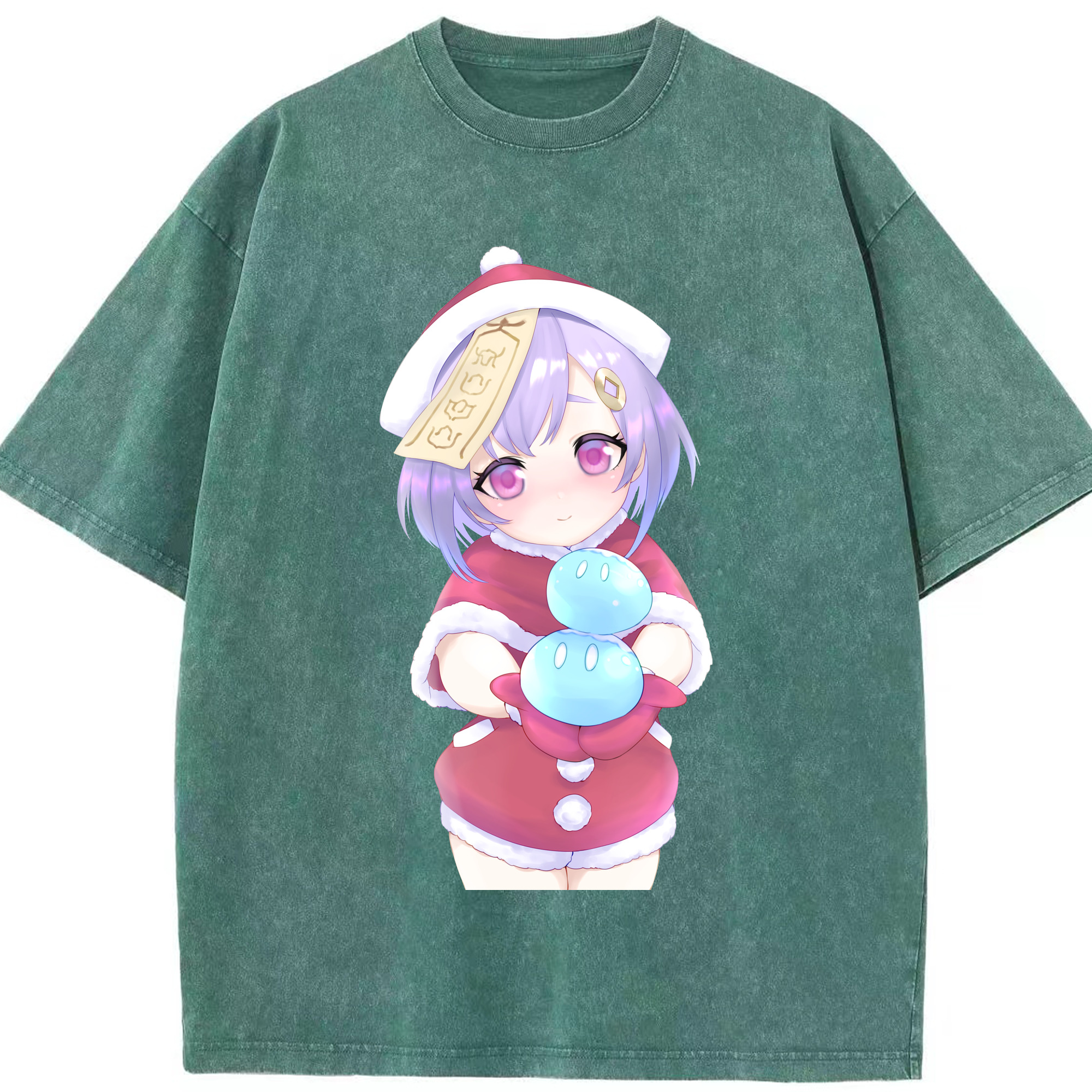 げんし神 七七 なな  genshin Nana 綿100% ヴィンテージ風 半袖Tシャツ（フロントプリント）